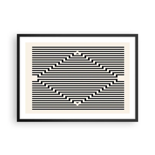 Affisch i svart ram - Geometrisk illusion - 70x50 cm