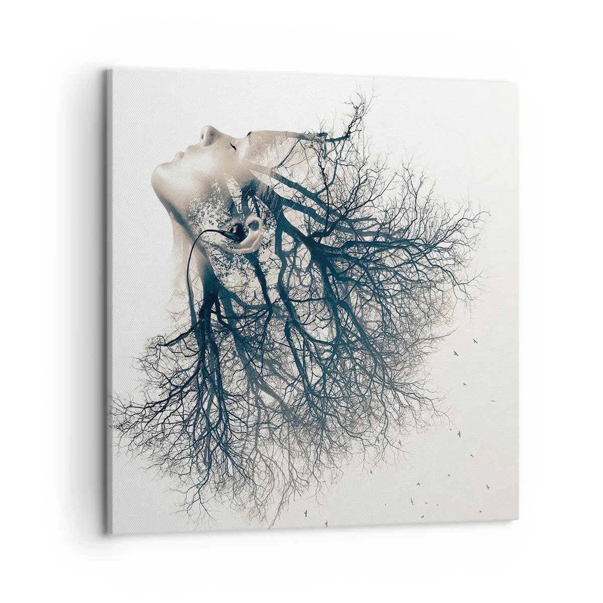 Canvastavla - Bild på duk - Lyssnar på trädens viskningar - 50x50 cm