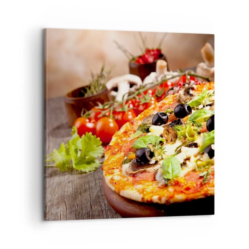 Canvastavla - Bild på duk - Ingredienser ur jorden - 60x60 cm