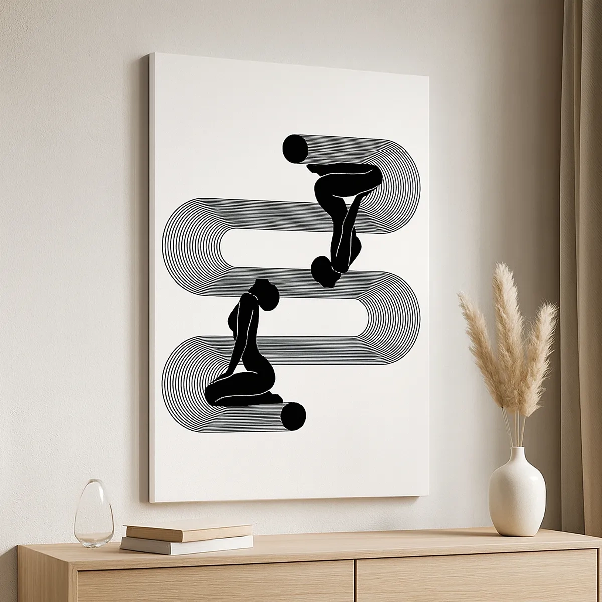 Canvastavla - Bild på duk - Sensuell symmetri - 50x70 cm