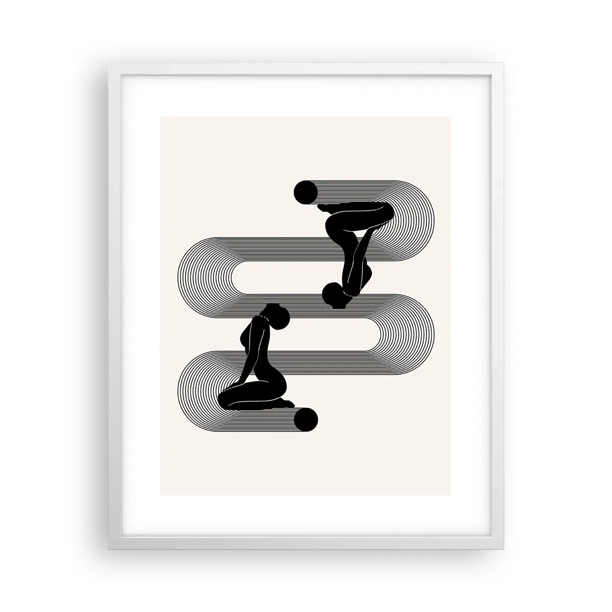 Affisch i vit ram - Sensuell symmetri - 40x50 cm