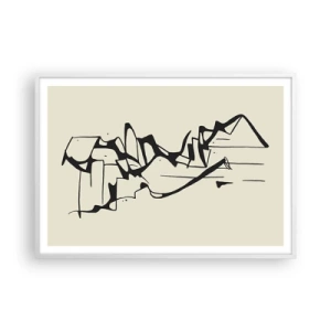 Affisch i vit ram - Kanske ett landskap - 100x70 cm