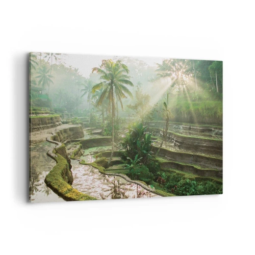 Canvastavla - Bild på duk - Växa upp i solsken - 100x70 cm