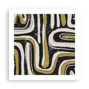 Affisch - Komposition: stråk och gränder - 50x50 cm