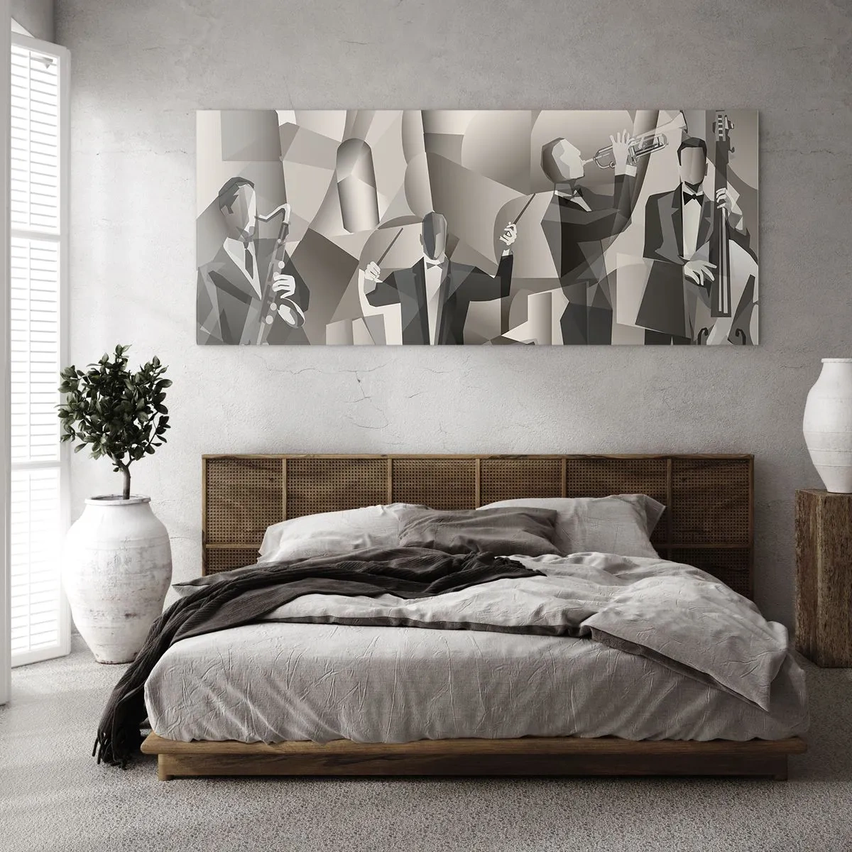Glastavla - Bild på glas - I ljudrummet - 160x50 cm