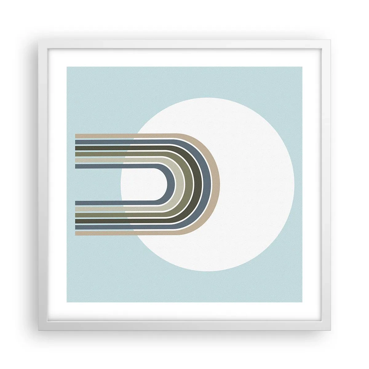 Affisch i vit ram - Ostoppad attraktionskraft - 50x50 cm