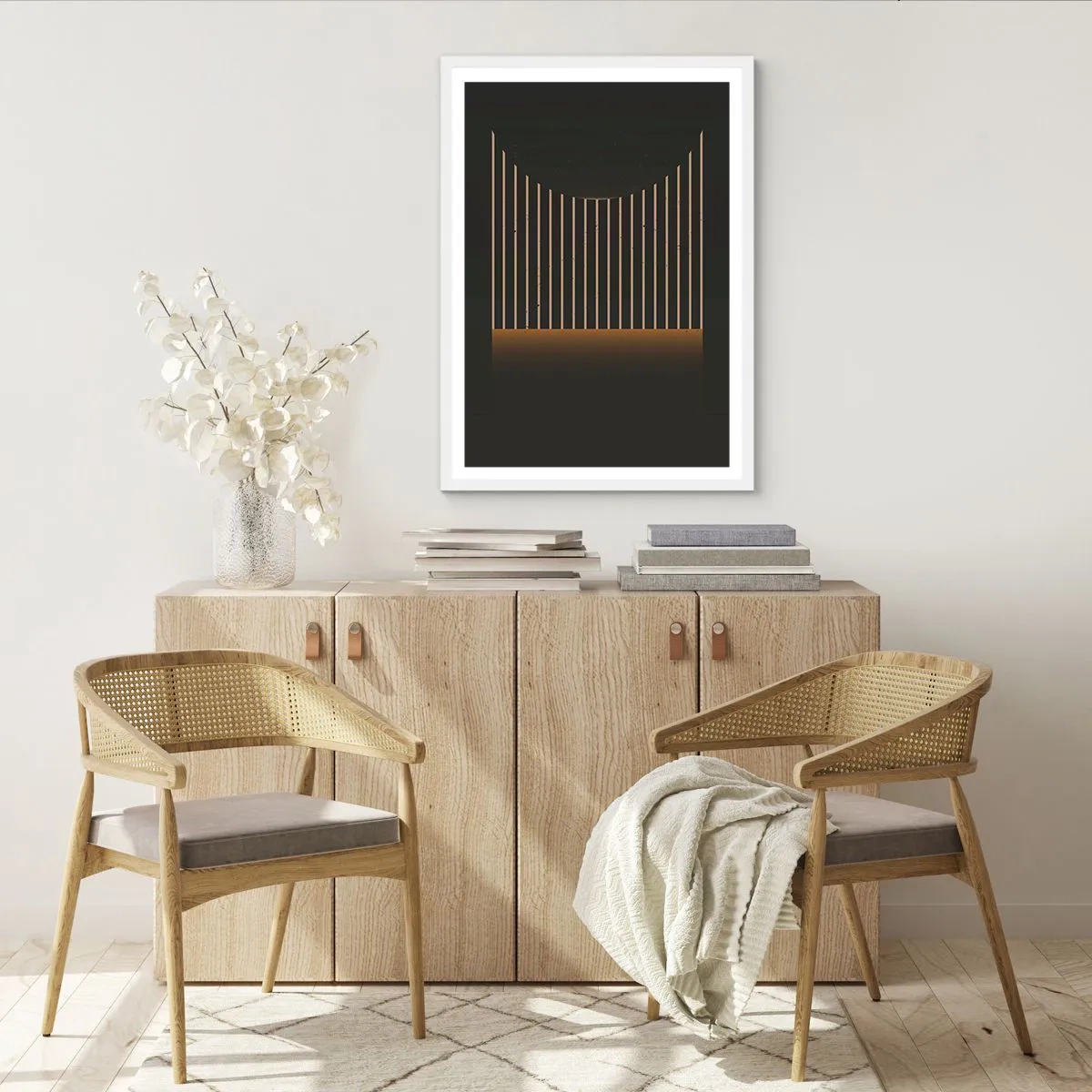 Affisch i vit ram - Utforska mörkret - 70x100 cm