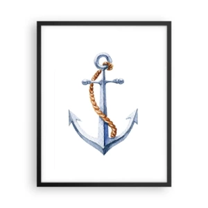 Affisch i svart ram - Heja äventyret! - 40x50 cm