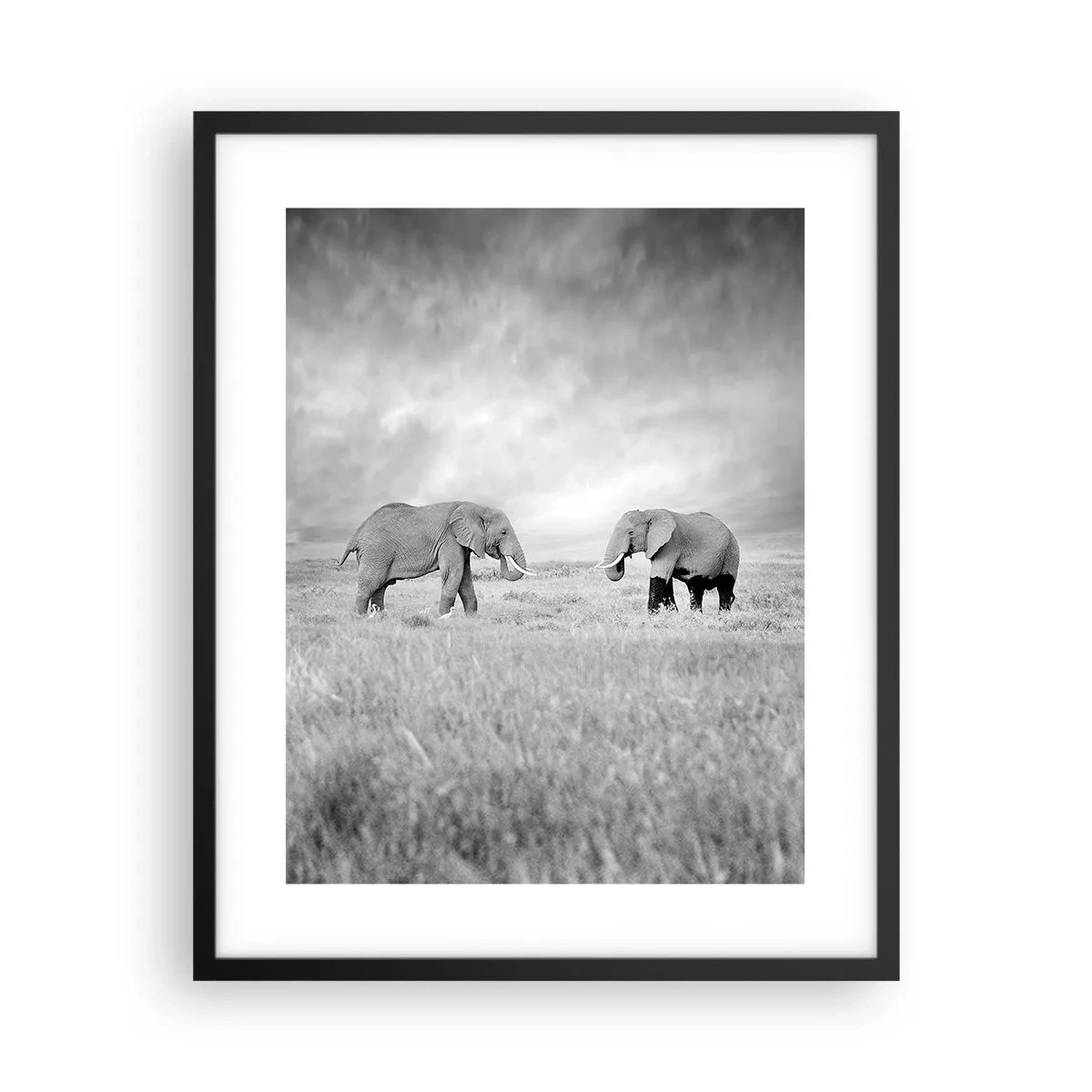 Affisch i svart ram - Grått är vackert - 40x50 cm