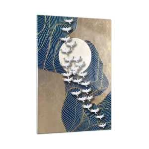 Glastavla - Bild på glas - Frihet, vandring, gemenskap - 50x70 cm