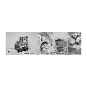 Provbit av fototapet Premium Canvas - Ja, jag lyssnar noga - Panter, Djur, Vild katt - 100x30 cm