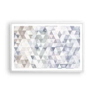 Affisch i vit ram - Trianglar - 91x61 cm