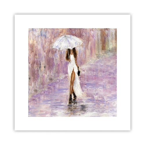 Affisch - Under lila regn - 30x30 cm