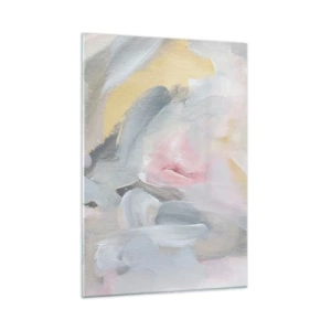 Glastavla - Bild på glas - I en pastellfärgad värld - 50x70 cm