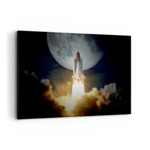 Canvastavla - Bild på duk - Början på ett utomjordiskt äventyr - 120x80 cm