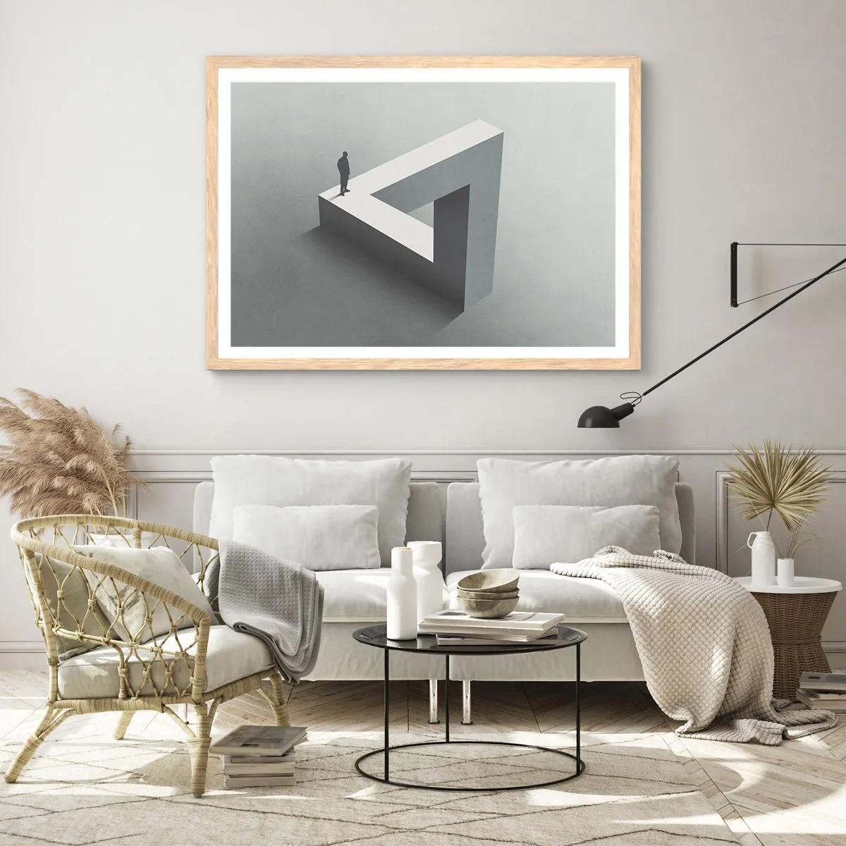 Affisch i ram av ljusek - Och ändå möjligt - 70x50 cm