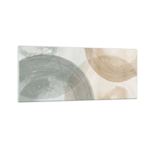 Glastavla - Bild på glas - Världars samspel - 100x40 cm