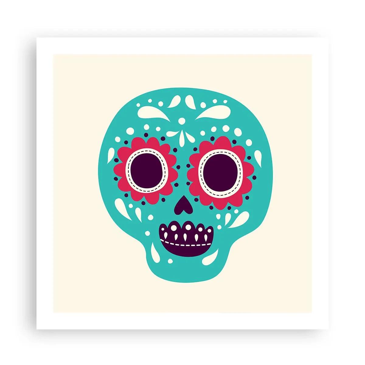 Affisch - Livet - nöje till döden - 60x60 cm