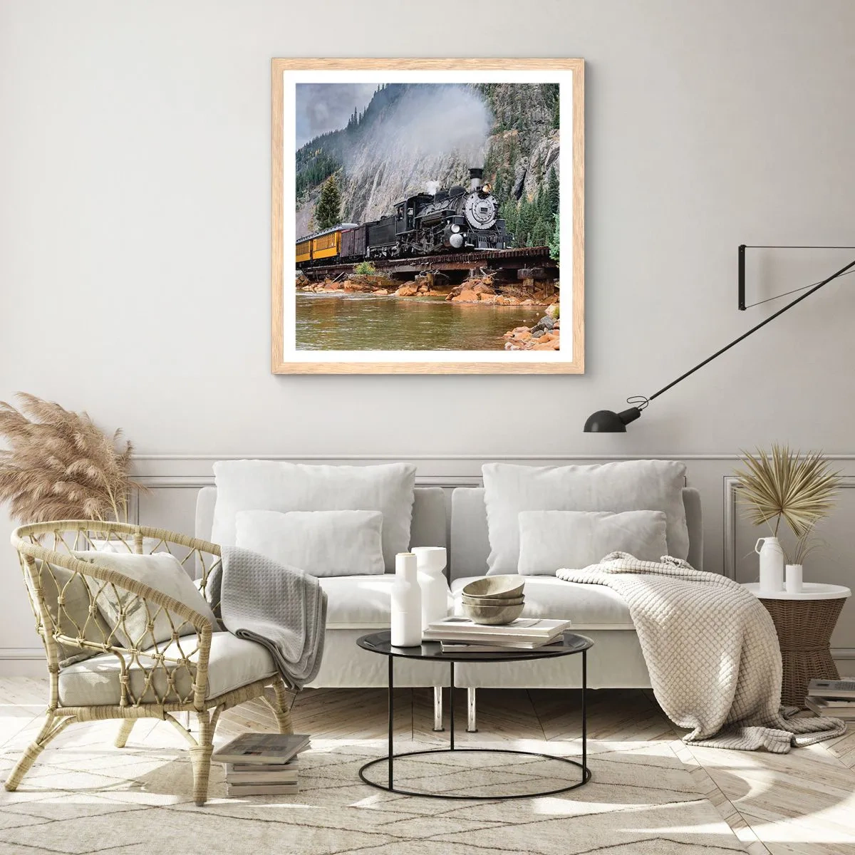 Affisch i ram av ljusek - Vart ska du? Vart? - 60x60 cm