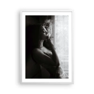 Affisch i vit ram - Ett sensuellt ögonblick - 50x70 cm