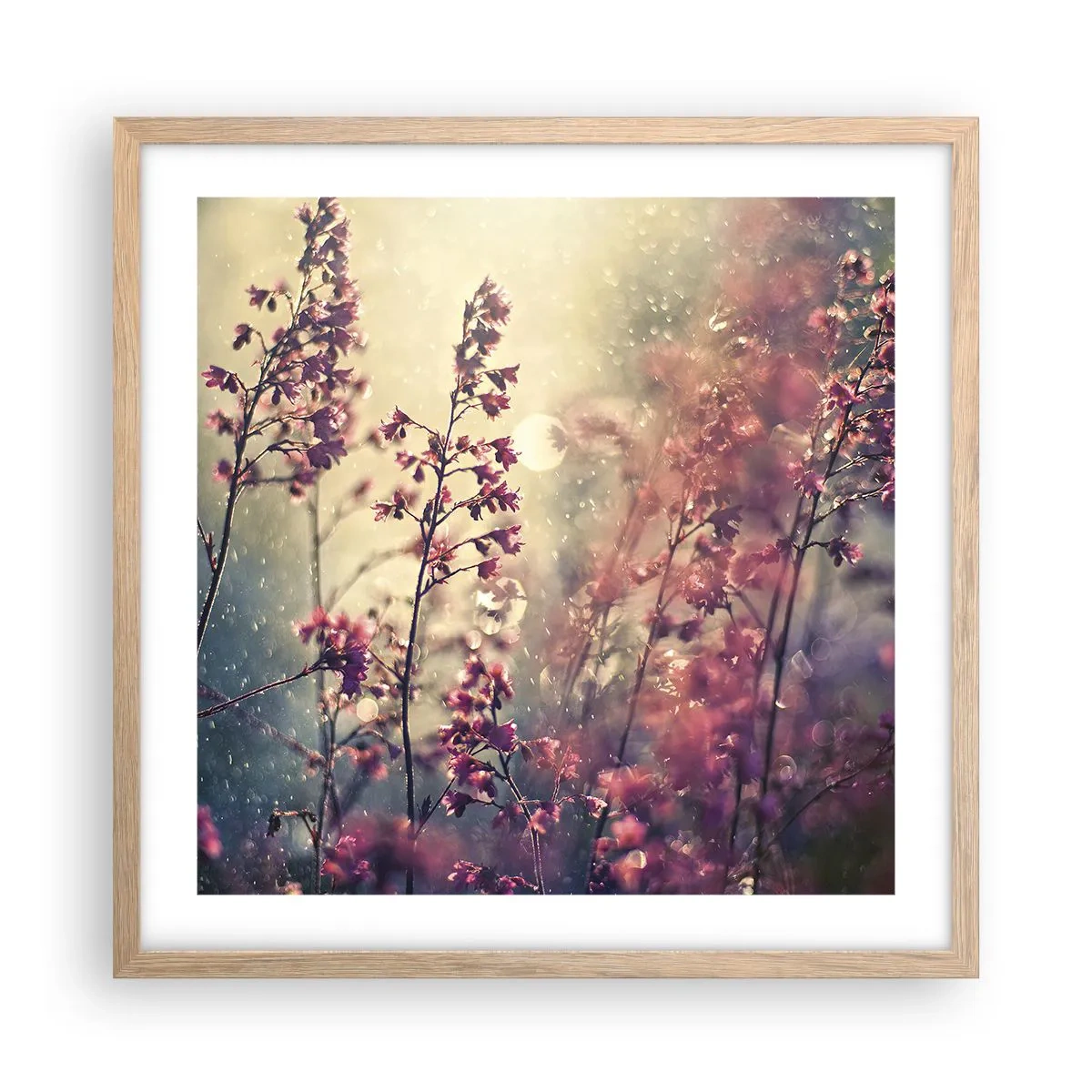 Affisch i ram av ljusek - Hemlighetsfull trädgård - 50x50 cm