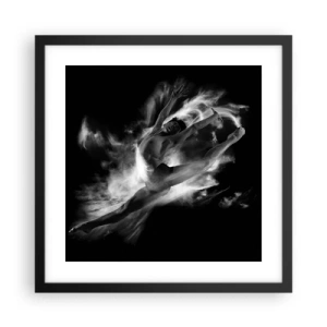 Affisch i svart ram - Fångad i luften - 40x40 cm