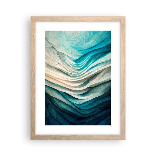 Affisch i ram av ljusek - Blå omättlighet - 30x40 cm