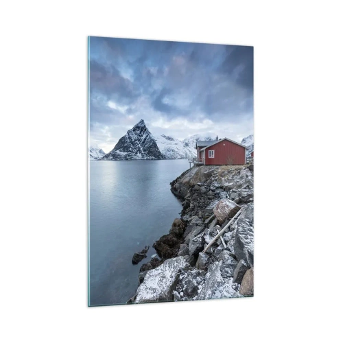 Glastavla - Bild på glas - Skandinavisk tillflyktsort - 70x100 cm