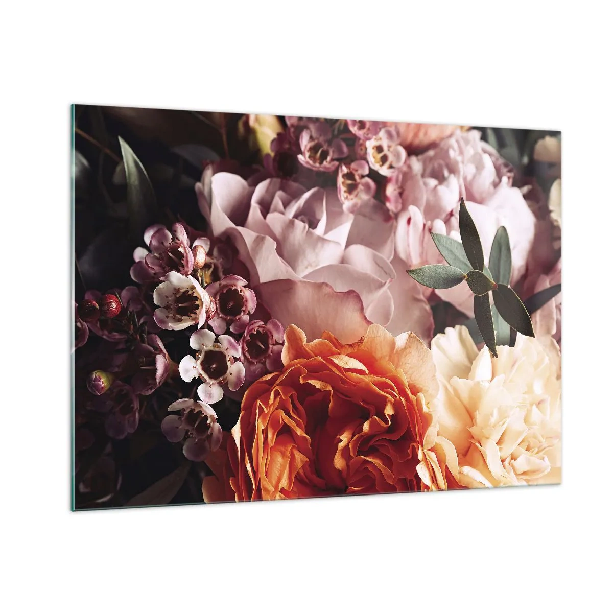 Glastavla - Bild på glas - Omgärdade av skönhet - 100x70 cm