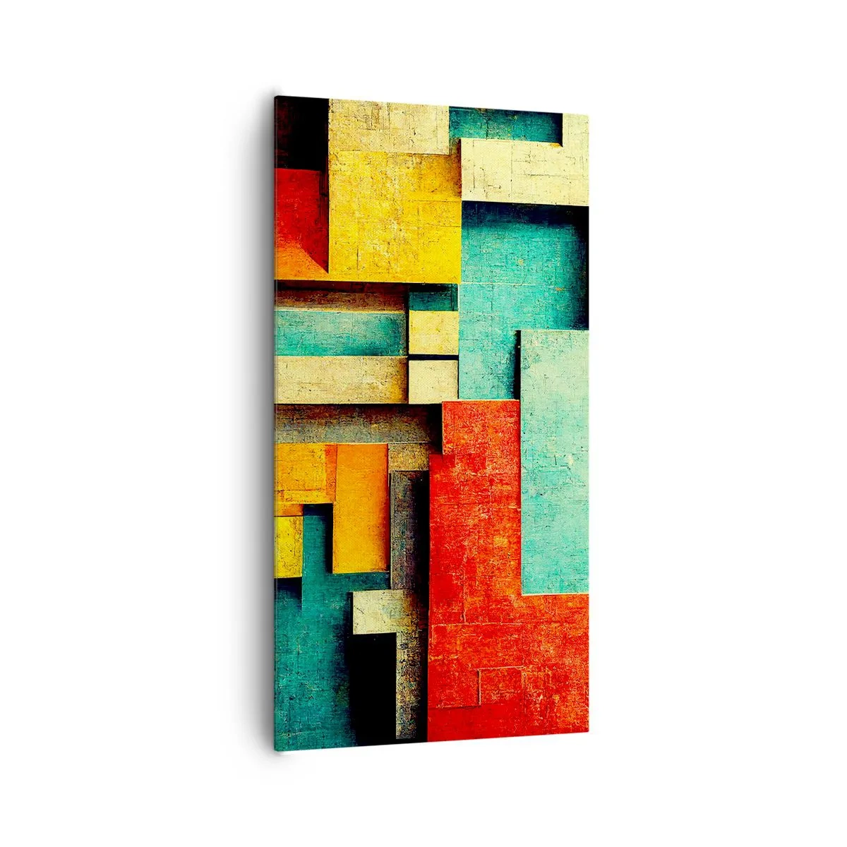 Canvastavla - Bild på duk - Festival av räta vinklar - 65x120 cm