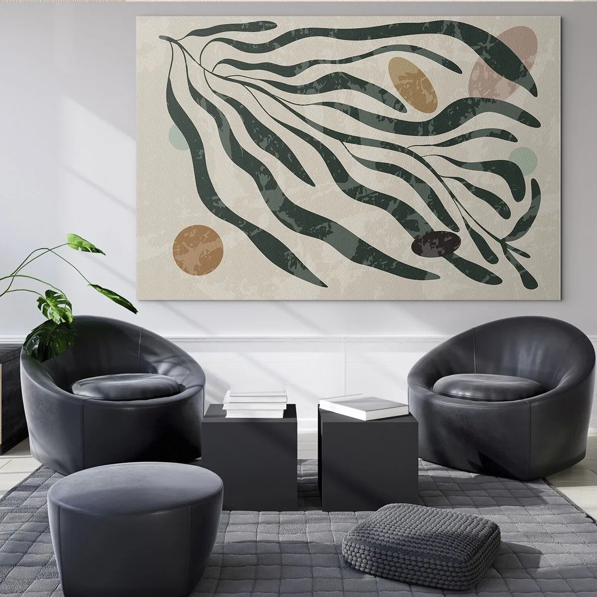 Glastavla - Bild på glas - Bland de gröna - 70x50 cm