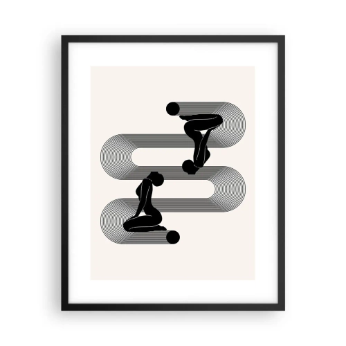 Affisch i svart ram - Sensuell symmetri - 40x50 cm