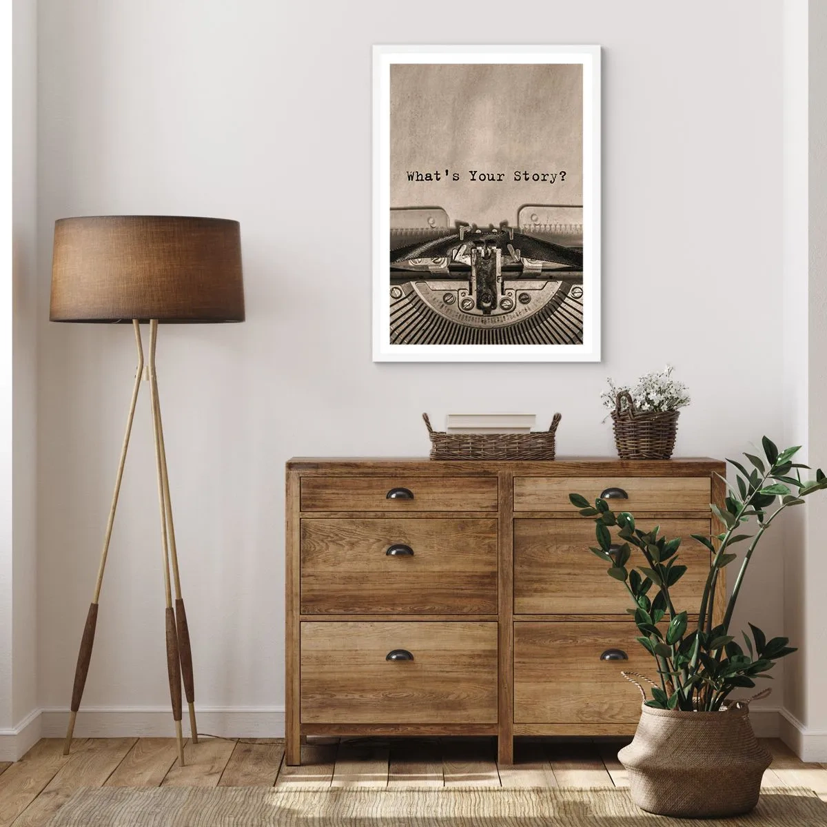 Affisch i vit ram - Svara mig - 40x50 cm