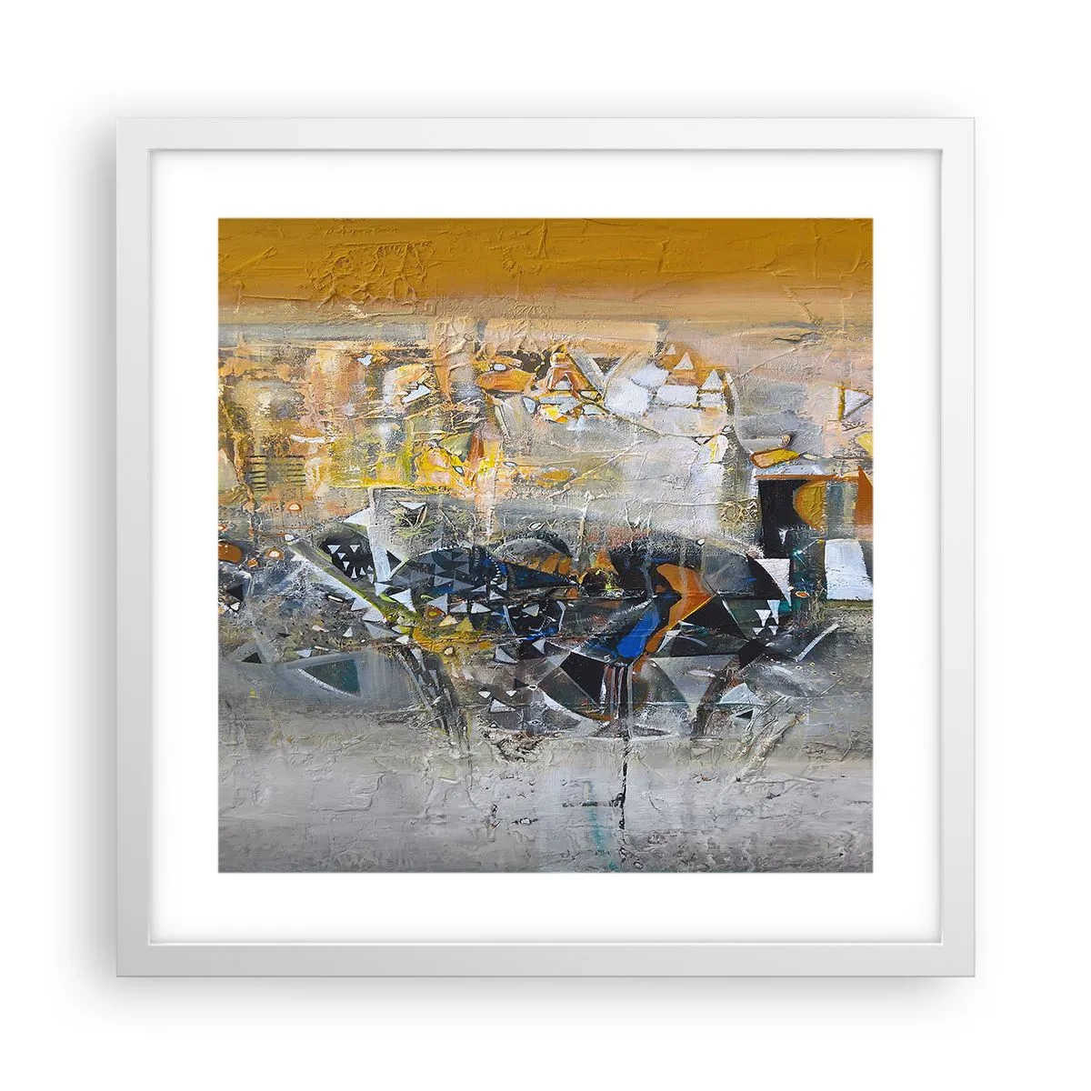 Affisch i vit ram - Allt blir bra - 40x40 cm