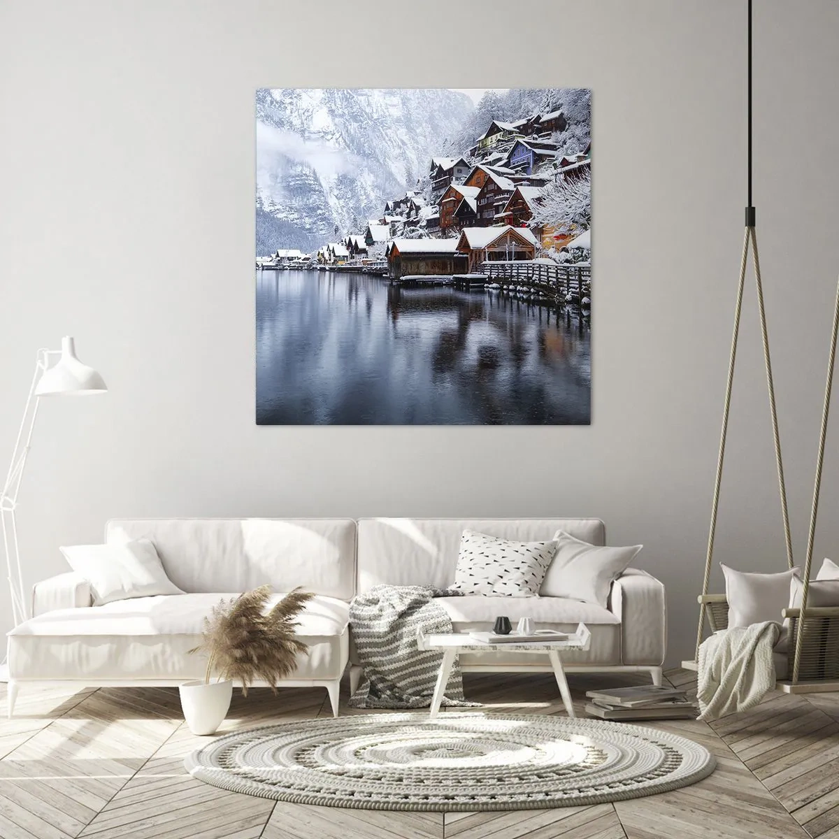 Canvastavla - Bild på duk - I vinterns dräkt - 60x60 cm