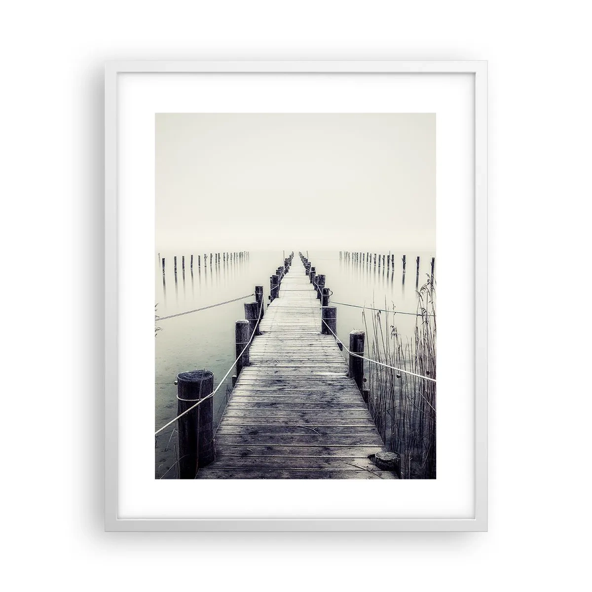 Affisch i vit ram - Fördjupa dig i frid - 40x50 cm