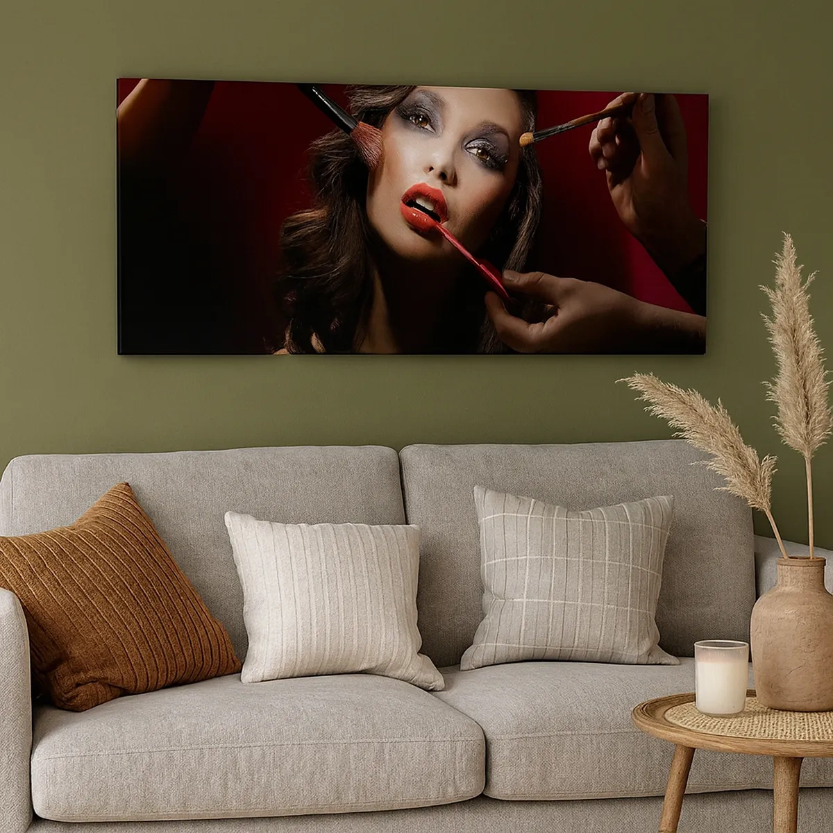 Canvastavla - Bild på duk - Skönhet försänkt i sina drömmar - 30x30 cm