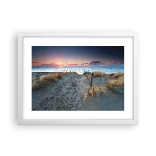 Affisch i vit ram - Utspilld skenregnbåge... - 40x30 cm