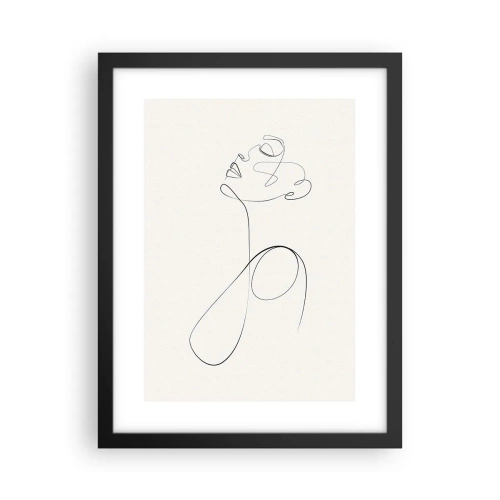 Affisch i svart ram - Förvirrad i drömmarna - 30x40 cm
