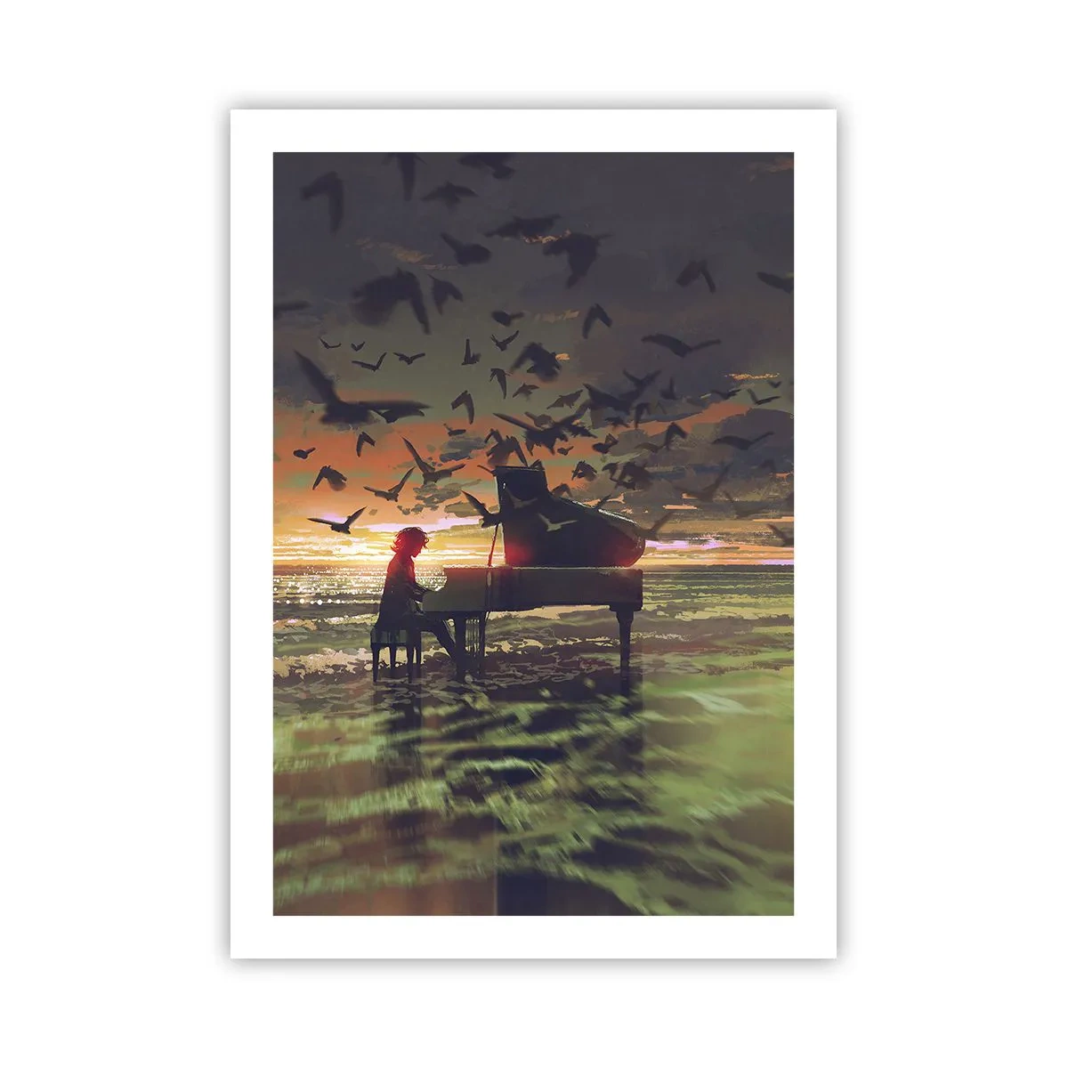 Affisch - Konsert för piano och vågor - 50x70 cm