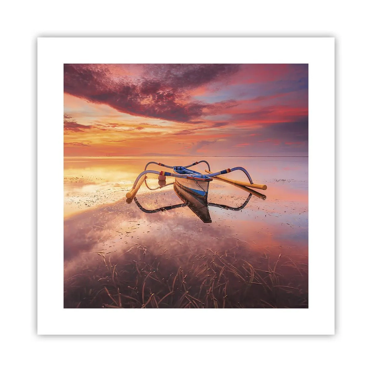 Affisch - Tropiska kvällens lugn - 40x40 cm