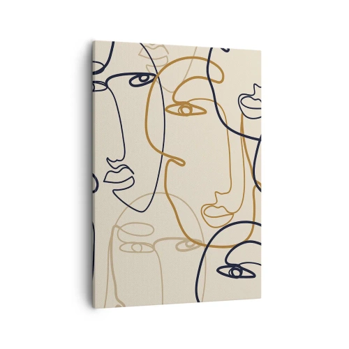Canvastavla - Bild på duk - Mångfaldigad porträtt - 50x70 cm