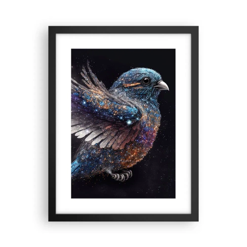 Affisch i svart ram - Diamant sparv - 30x40 cm