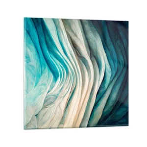 Glastavla - Bild på glas - Blå omättlighet - 50x50 cm