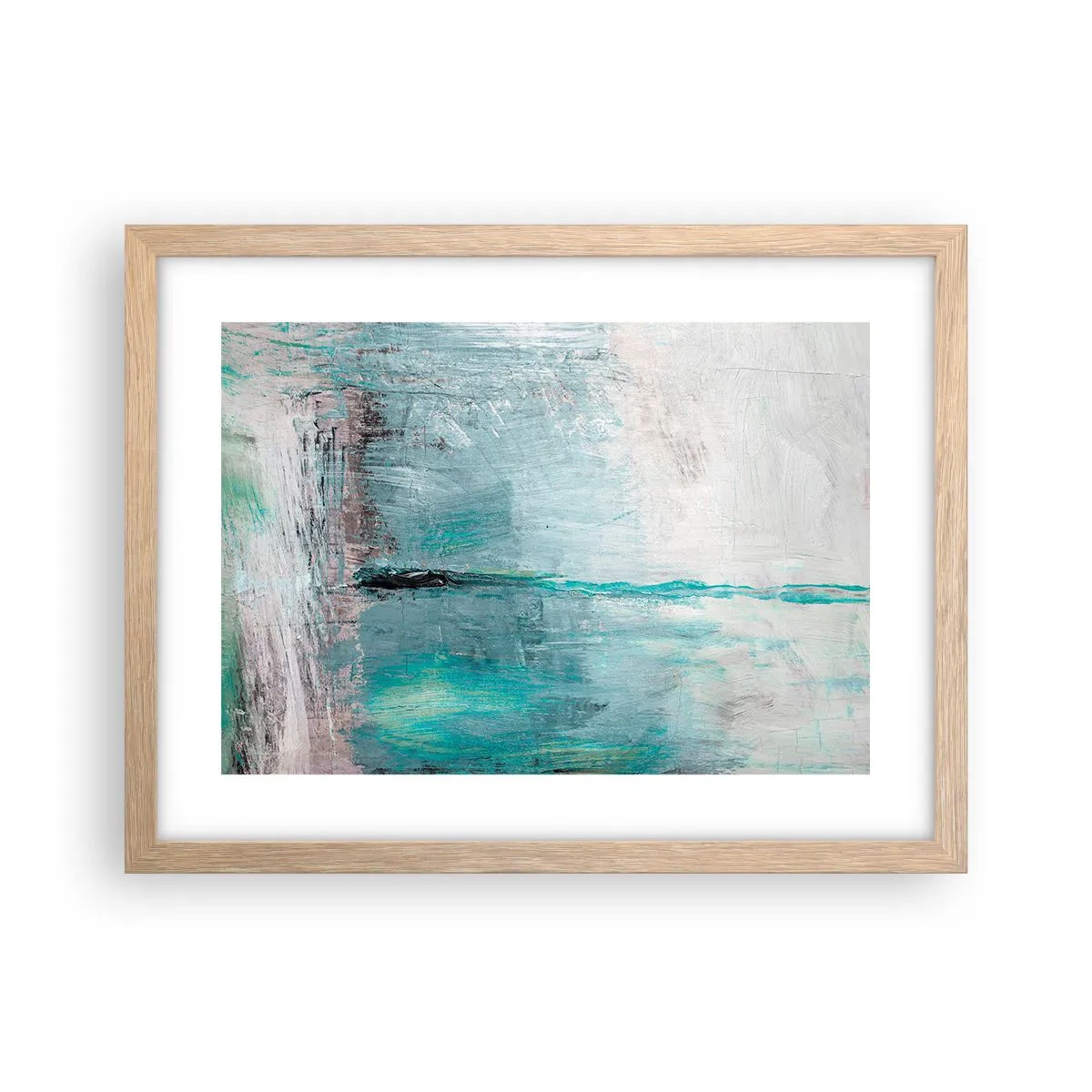 Affisch i ram av ljusek - Horisontellt i blått - 40x30 cm