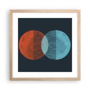 Affisch i ram av ljusek - Astronomisk fantasi - 40x40 cm