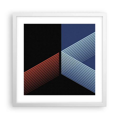 Affisch i vit ram - Enkel historia - 40x40 cm