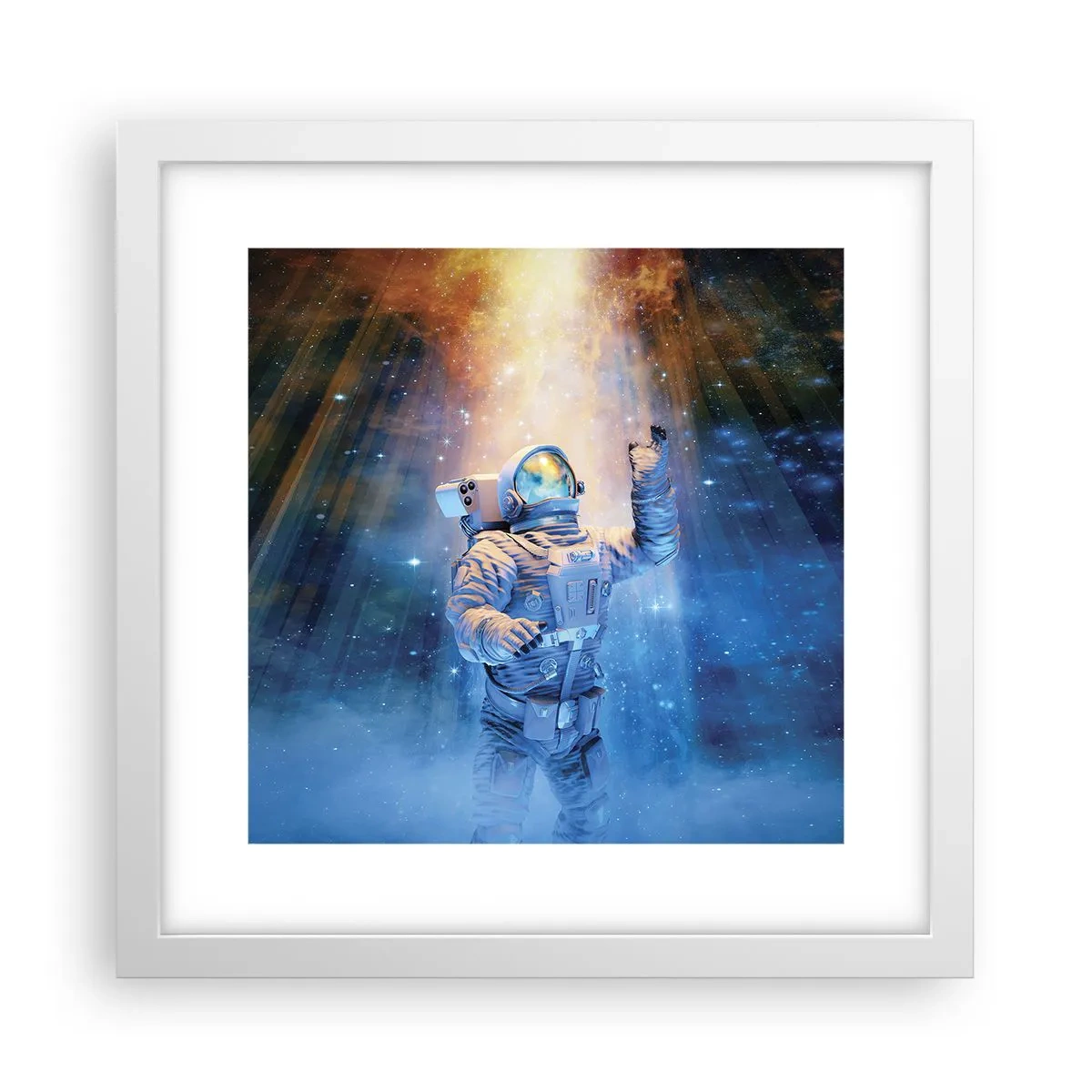 Affisch i vit ram - Äntligen i målet - 30x30 cm