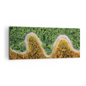 Canvastavla - Bild på duk - Gränser och genombrott - 120x50 cm