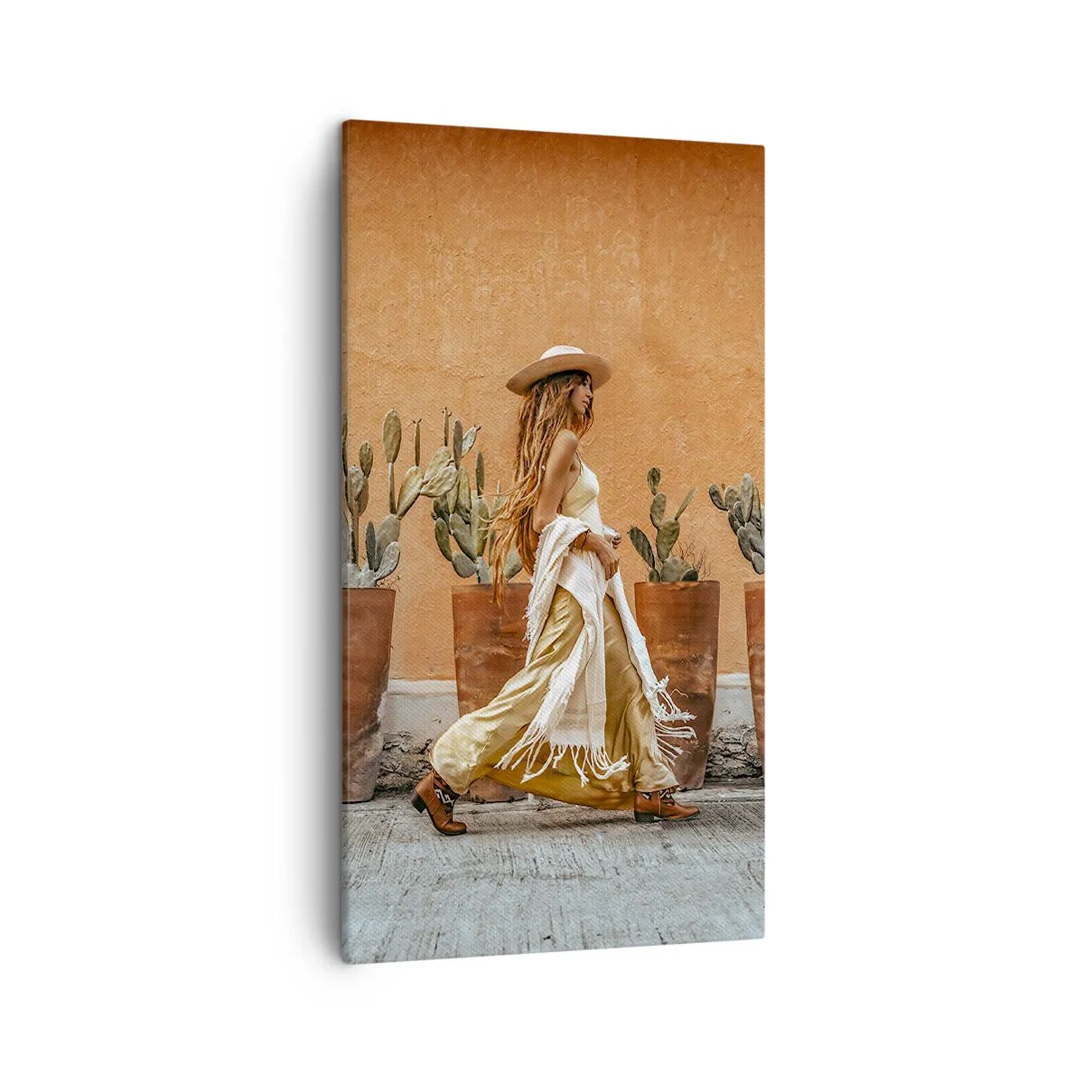 Canvastavla - Bild på duk - I hippiestil - 45x80 cm